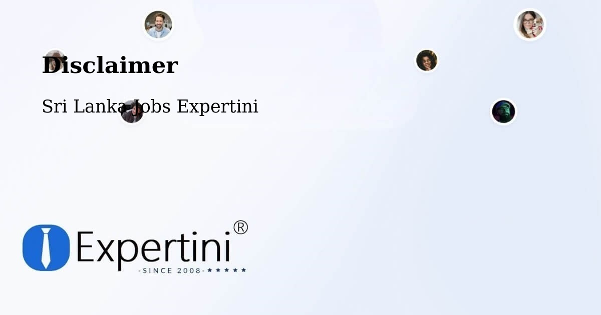 Disclaimer – Jaffna - Sri Lanka Jobs Expertini